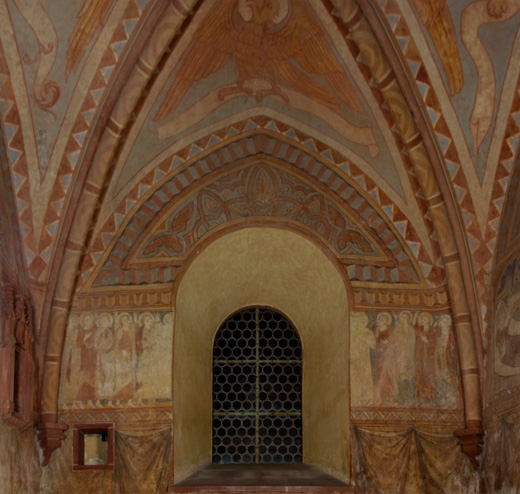 romanische Fresken in der Schlosskirche Mühlheim