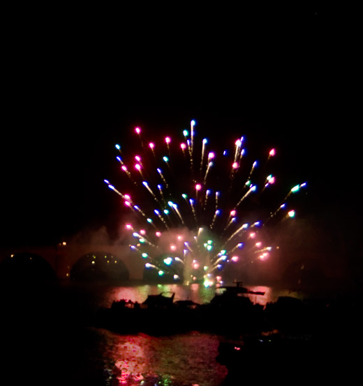 Feuerwerk mit mittenbetonter Messung